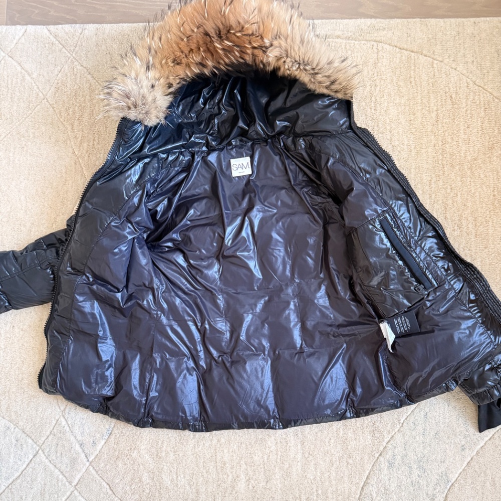 SAM - Blake down puffer jacket with fur trimmed hood - excellent condition - Picture 5 of 13